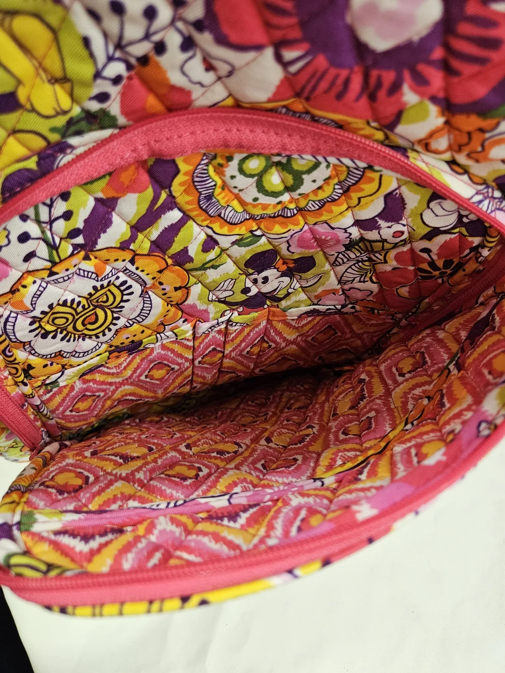 Disney Vera Bradley Campus Backpack Bouncing Bouquet Mickey Minnie Pink Floral